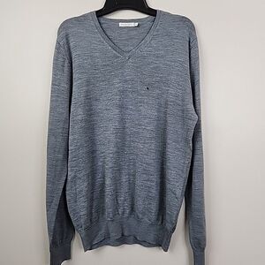 Suitsupply Merino Wool Lightweight V-Neck Long Sleeve Sweater Large
